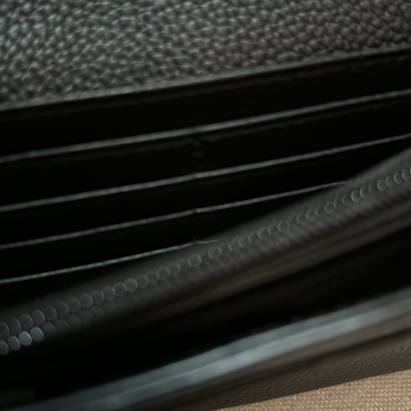 New WOT Calvin Klein Clutch/Crossbody Purse-Black Faux Leather-Chain Strap - Picture 12 of 16